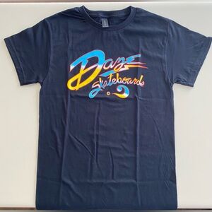 Gildan Black Short Sleeve Tee with Multicolor 'Daze Skateboards' Graphic